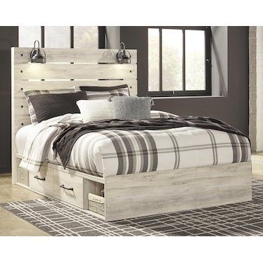 Cambeck Queen Panel Bed with 2 Storage Drawers and 2 Cubbies