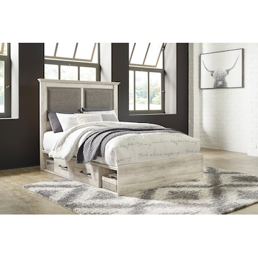Cambeck Queen Upholstered Panel Bed with Underbed Storage
