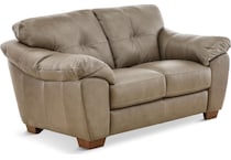 camy living room brown st stationary leather loveseat   