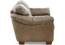 camy living room brown st stationary leather loveseat   