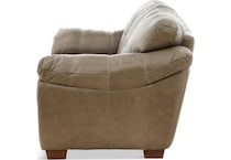 camy living room brown st stationary leather loveseat   