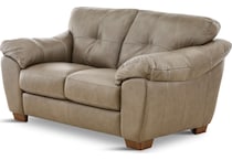 camy living room brown st stationary leather loveseat   