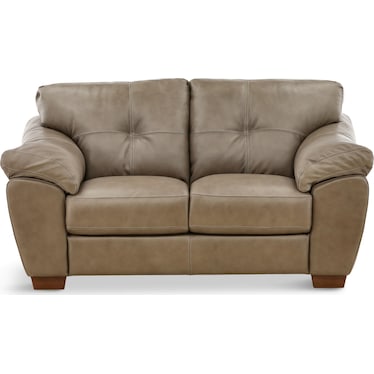 Camy Leather Loveseat