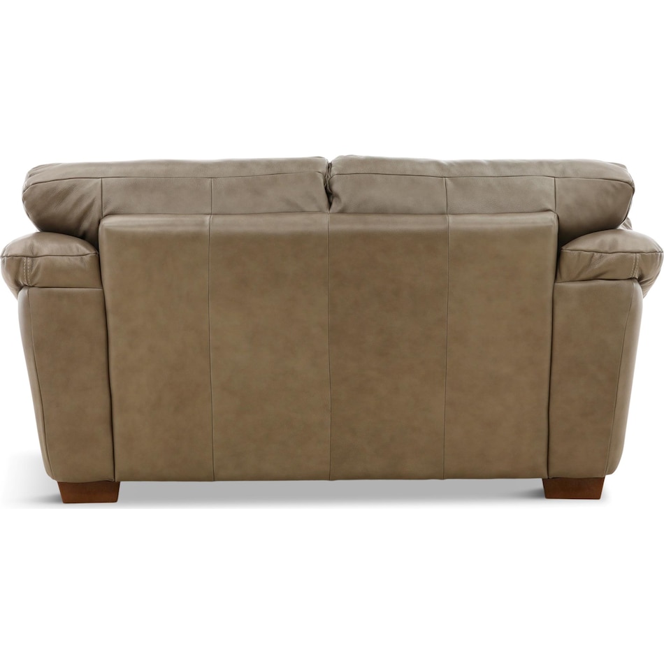 camy living room brown st stationary leather loveseat   