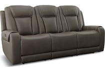 card player living room gray mt motion leather sofa p   