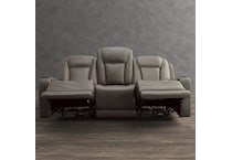 card player living room gray mt motion leather sofa p   