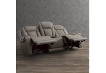 card player living room gray mt motion leather sofa p   