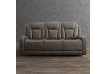 card player living room gray mt motion leather sofa p   