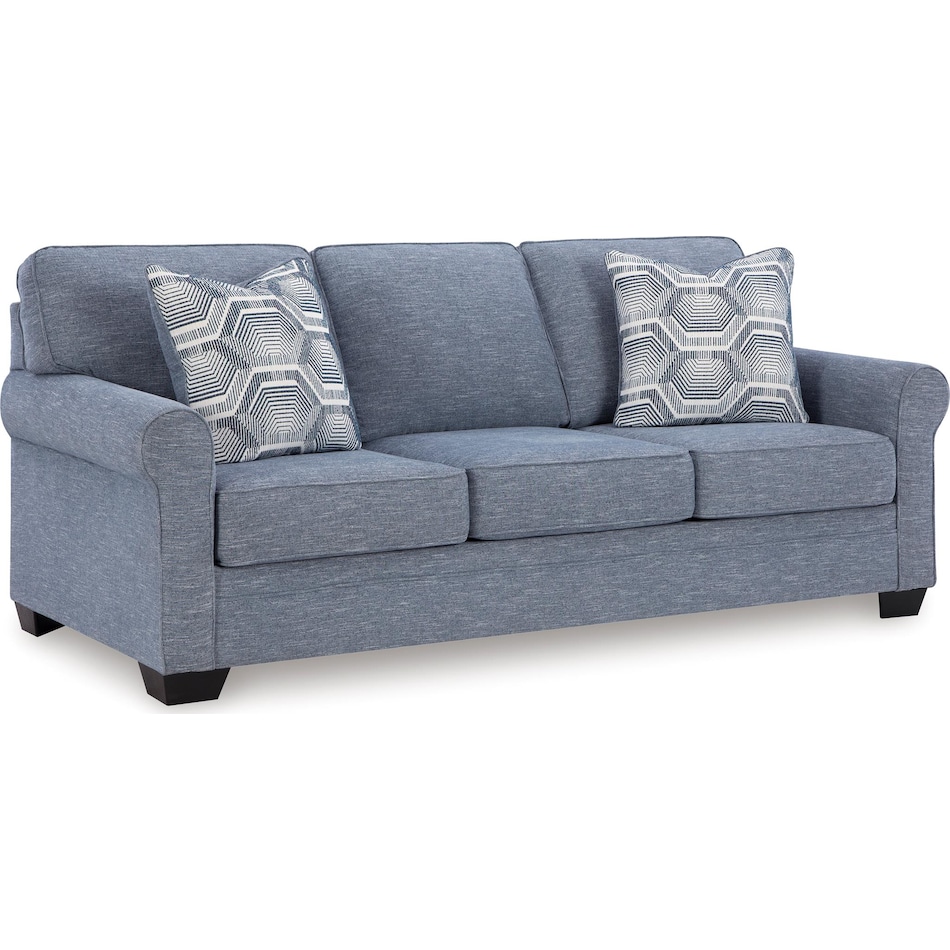 carissa manor living room blue st stationary fabric sofa   