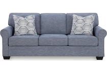 carissa manor living room blue st stationary fabric sofa   