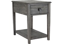 carlyle gray end table   