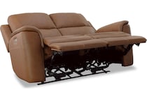 carmen living room brown mt motion leather loveseat p   