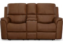 carmen living room brown mt motion leather loveseat p   