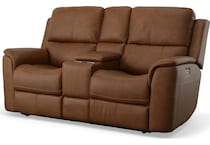 carmen living room brown mt motion leather loveseat p   