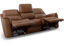 carmen brown mt motion leather sofa p   