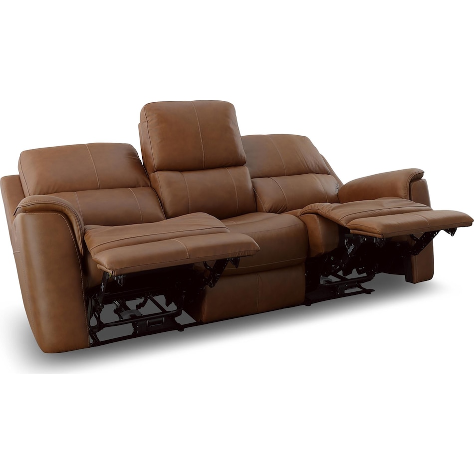 carmen brown mt motion leather sofa p   