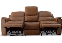 carmen brown mt motion leather sofa p   