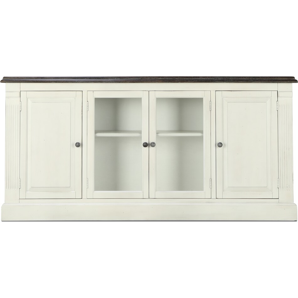 carriage house white tv console   