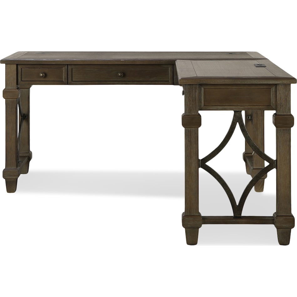 carson home office weathered dove l shaped desk p  