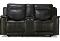 castin charcoal gray power console loveseat   