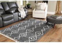 charcoal   white rug r  