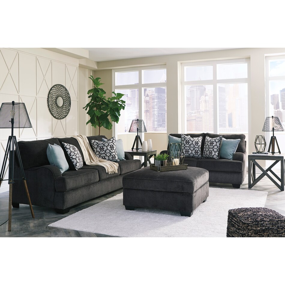 charenton living room charcoal sofa   