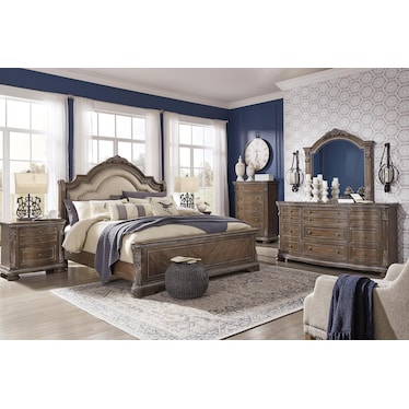 Charmond King Upholstered Panel Bed