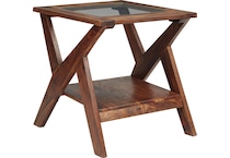 charzine warm brown end table t   