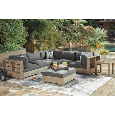 Citrine Park 5-piece  Sectional and Ottoman