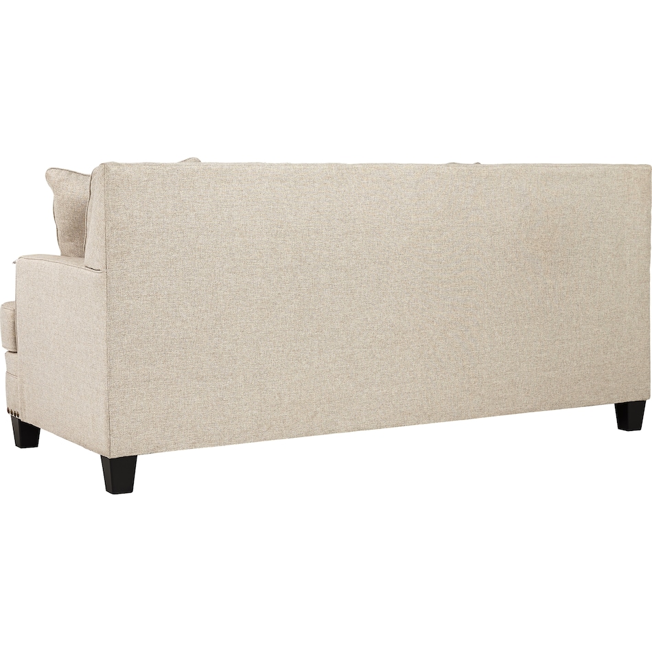 claredon neutral st stationary fabric sofa   