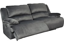 clonmel gray reclining sofa   