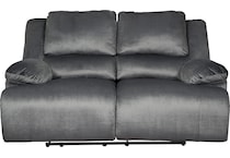 clonmel gray reclining sofa   