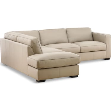 Copenhagen 2-Piece Leather Sectional with Chaise