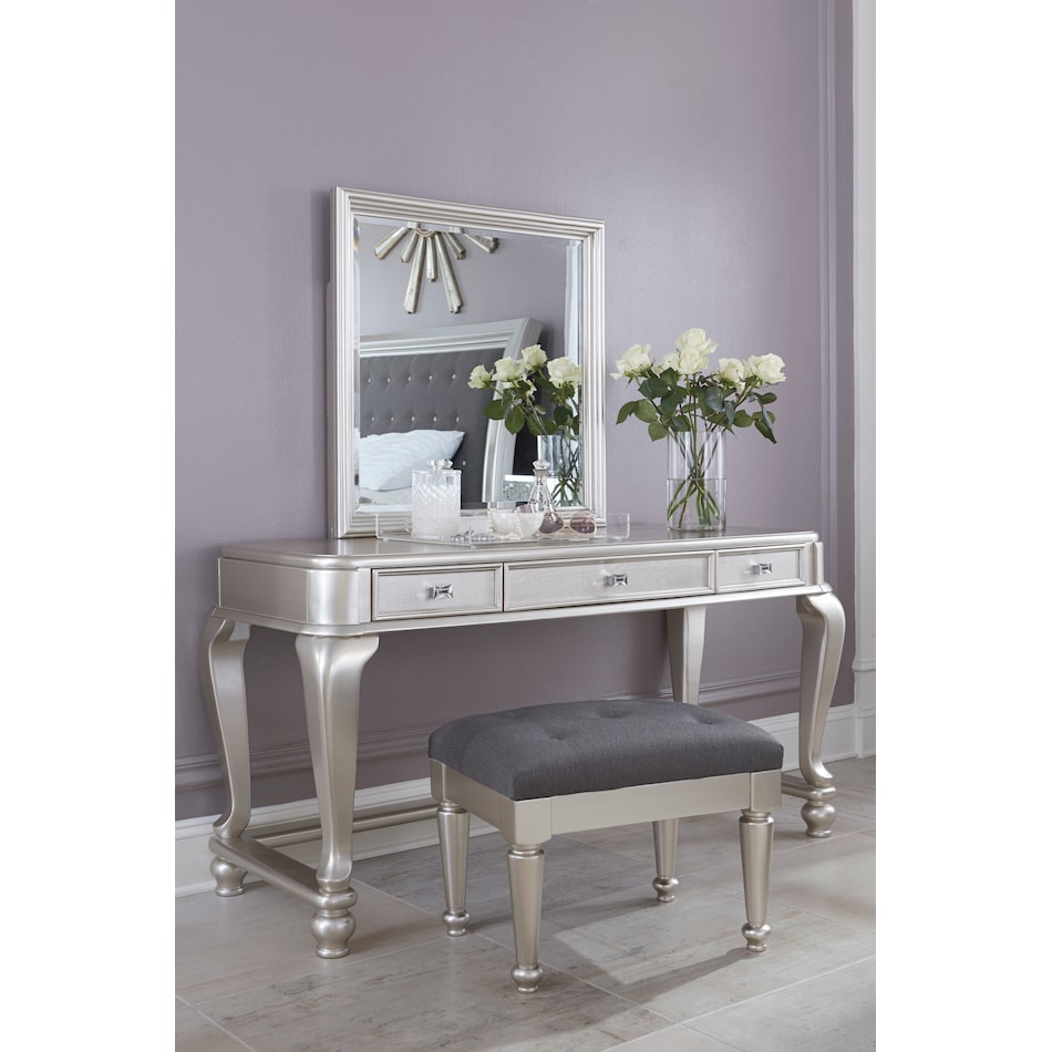 coralayne silver vanity stool b   