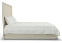 cotiere linen queen panel bed p  