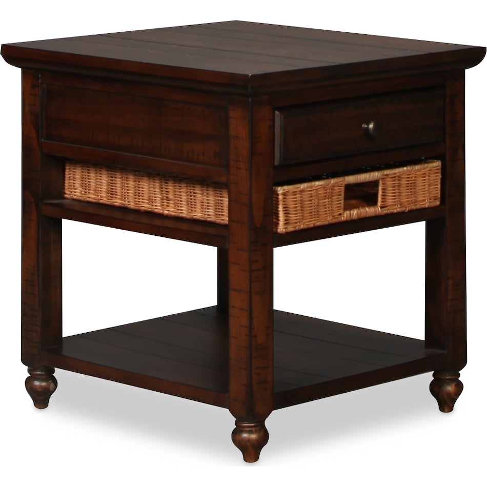 cottage lane brown end table   