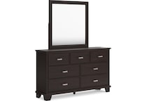 covetown bedroom dark brown br master mirror b   