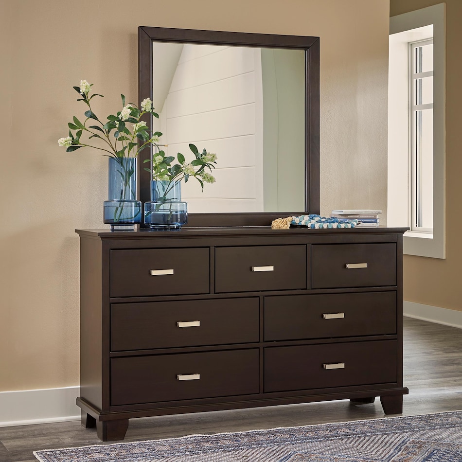 covetown bedroom dark brown br master mirror b   