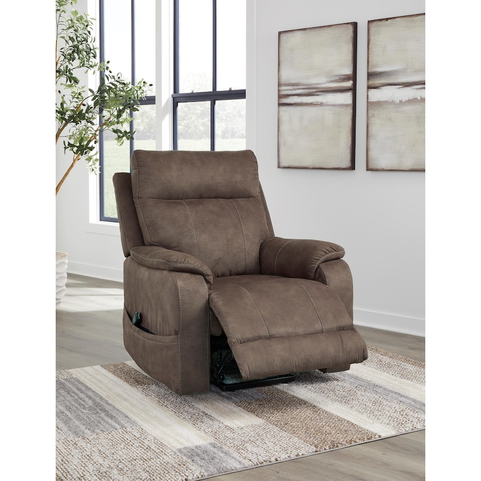 crestmeade espresso living room brown   