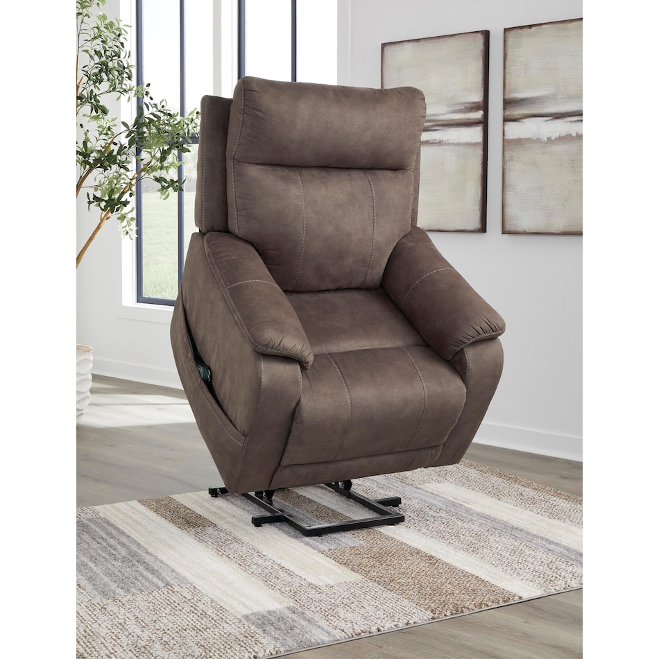 crestmeade espresso living room brown   