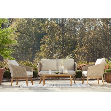 Crystal Cave Outdoor 4-Piece Chat Set