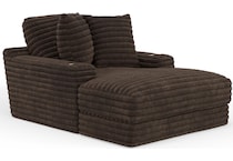 cuddle king dark brown st stationary fabric chair   