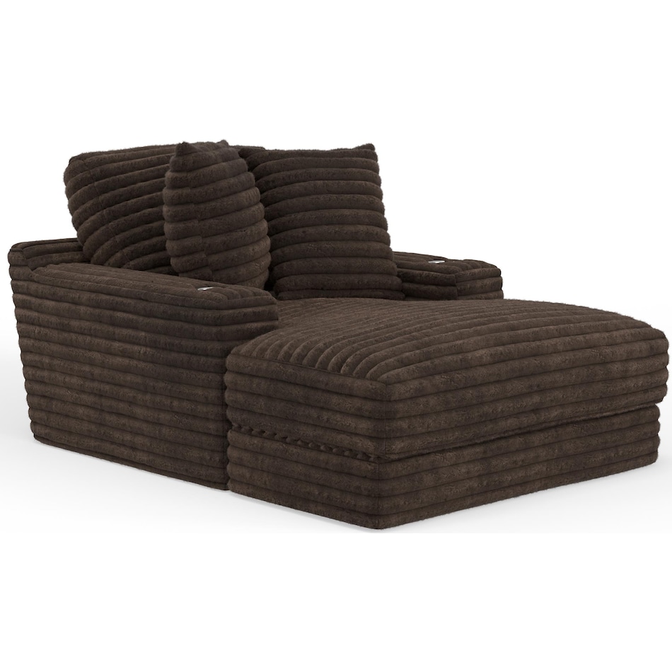 cuddle king dark brown st stationary fabric chair   