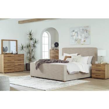 Dakmore 3 Piece King Upholstered Bedroom Set