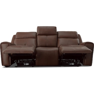 Danton Leather Power Reclining Sofa