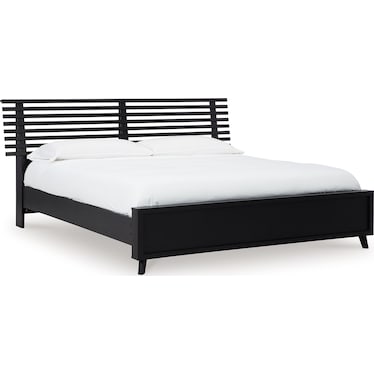 Danziar King Slat Panel Bed with Framed Panel Footboard