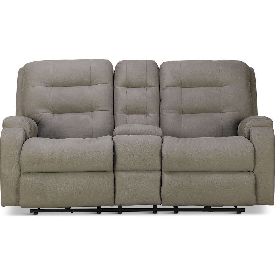 darby living room tan mt motion fabric loveseat p   