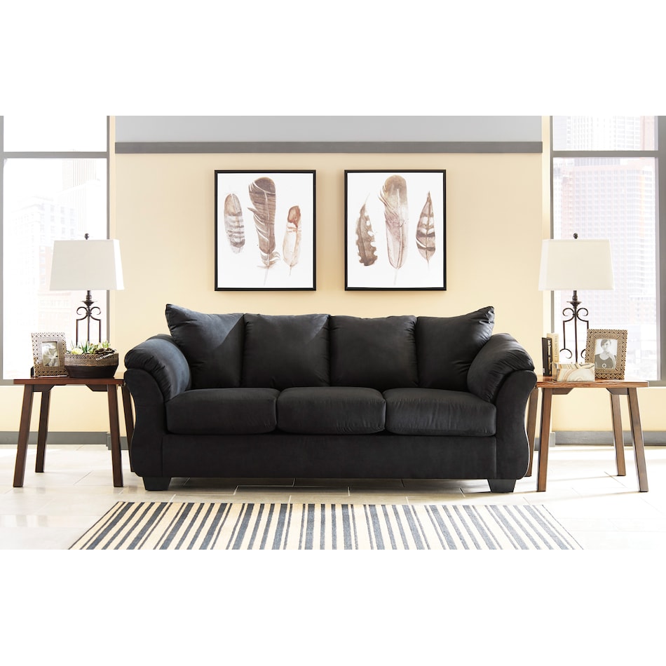 darcy living room black st feo stationary fabric sofa   