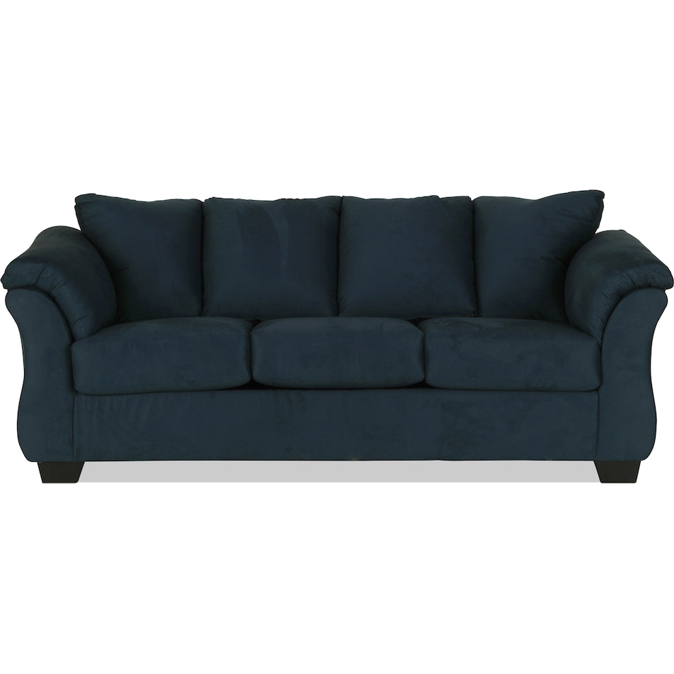 darcy living room blue sofa   