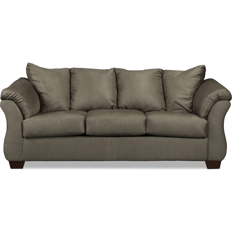 darcy living room gray sofa   
